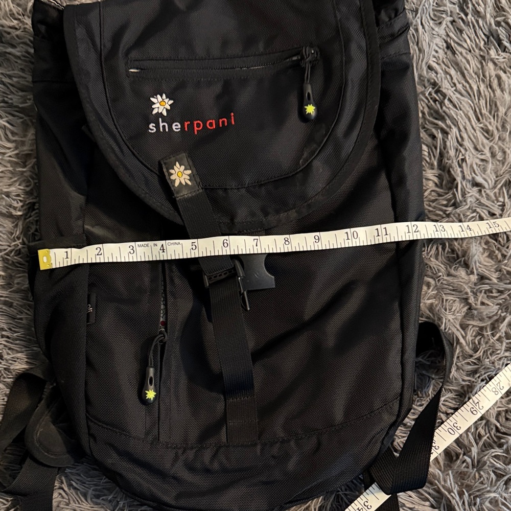 Sherpani Black Backpack with Red Accents - Picture 6 of 6